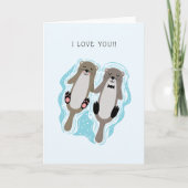 Ich Liebe Sie Otters Karte (Vorderseite)