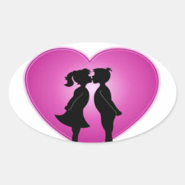 Ich Liebe Sie Ovaler Aufkleber