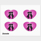 Ich Liebe Sie Ovaler Aufkleber (Blatt)