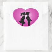 Ich Liebe Sie Ovaler Aufkleber (Tasche)