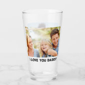 Ich Liebe Sie Papa 2 Fotos | INDIVIDUELLE NAME | T Glas (Rückseite)