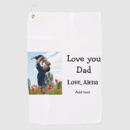 Ich Liebe, Sie Papa den Tag elegant fügen Foto-Tex Golfhandtuch