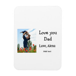 Ich Liebe, Sie Papa den Tag elegant fügen Foto-Tex Magnet