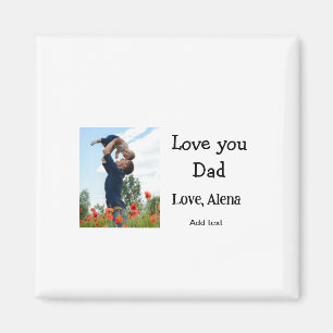 Ich Liebe, Sie Papa den Tag elegant fügen Foto-Tex Magnet