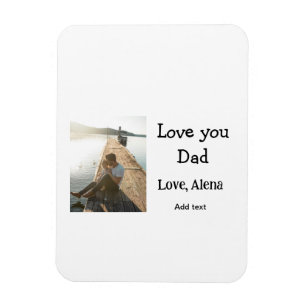 Ich Liebe, Sie Papa den Tag elegant fügen Foto-Tex Magnet