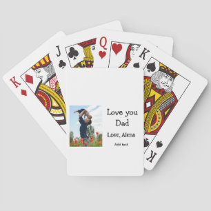 Ich Liebe, Sie Papa den Tag elegant fügen Foto-Tex Spielkarten