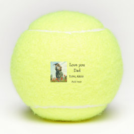 Ich Liebe, Sie Papa den Tag elegant fügen Foto-Tex Tennisbälle