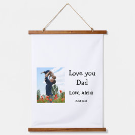 Ich Liebe, Sie Papa den Tag elegant fügen Foto-Tex Wandteppich Mit Holzrahmen