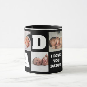 Ich Liebe Sie Papa Quote Vater FotoCollage Tasse