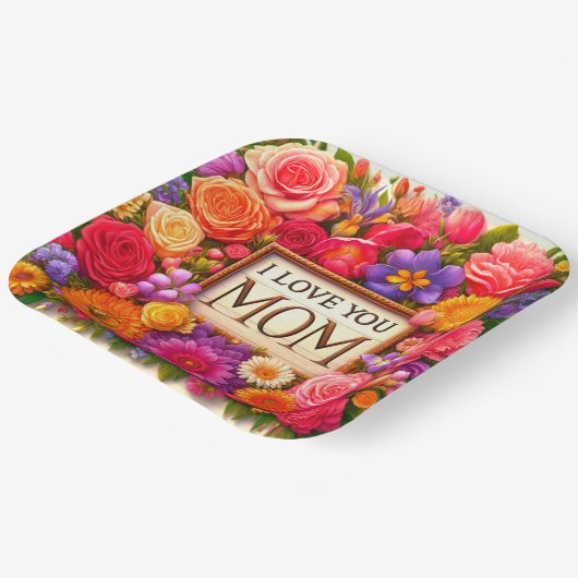 Ich Liebe Sie Pappteller (Gewinkelt)