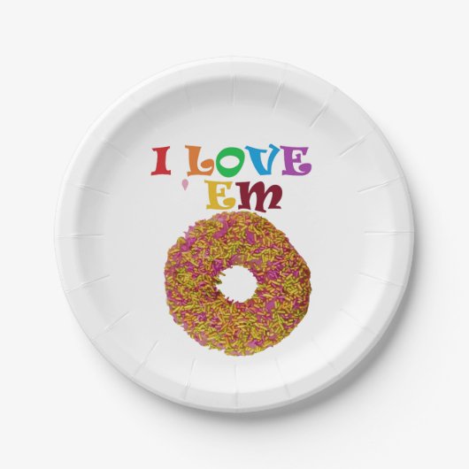 Ich Liebe sie! Pappteller (Vorderseite)