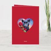Ich Liebe Sie Personalisiert Name Panther und Rote Karte (Rückseite)