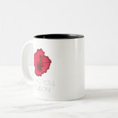Ich Liebe Sie Personalisierte Blume Ehefrau oder F Zweifarbige Tasse (Vorderseite Links)