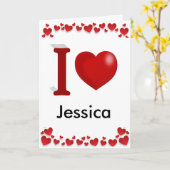 Ich Liebe Sie Personalisierten Valentinstag Karte (Gelbe Blume)