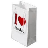 Ich Liebe Sie Personalisierten Valentinstag Kleine Geschenktüte (Rückseite Schrägansicht)