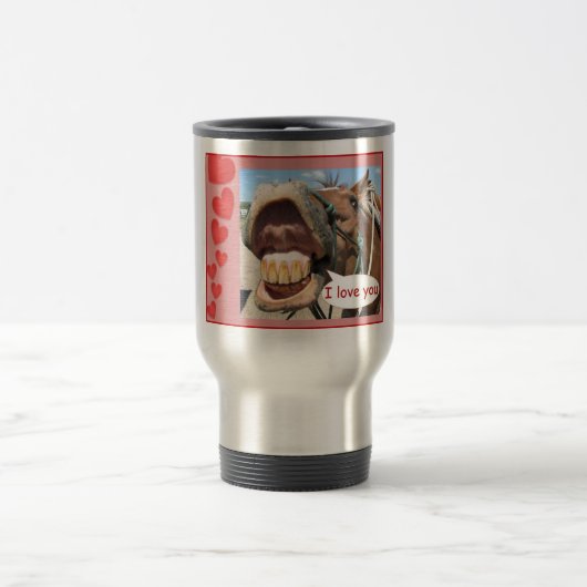 "Ich Liebe Sie" Pferdereise-Tasse kundengerecht Reisebecher (Mittel)