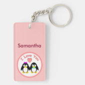 Ich Liebe Sie, Pinguin, persönlich Schlüsselanhänger (Rückseite)