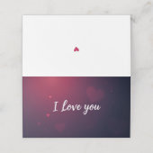 Ich Liebe Sie Platzkarte (Außenseite Aufgefaltet)