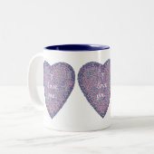Ich Liebe Sie, Pointillismus Herzens Custom Tasse (Vorderseite Links)
