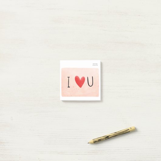 Ich Liebe Sie Post-it-Notizen Post-it Klebezettel (Auf Schreibtisch)