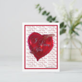 Ich Liebe Sie Postkarte (Stehend Vorderseite)