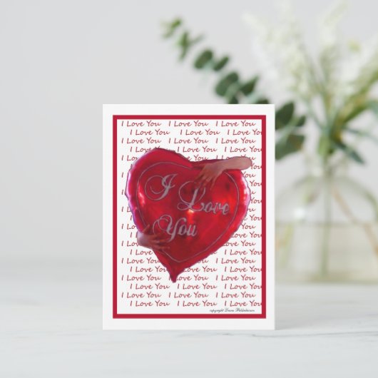 Ich Liebe Sie Postkarte (Stehend Vorderseite)