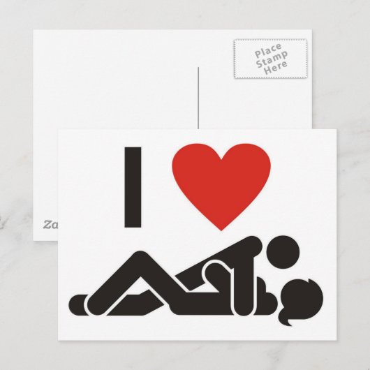 Ich Liebe Sie Postkarte (Vorne/Hinten)