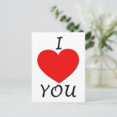 Ich Liebe Sie Postkarte (Stehend Vorderseite)
