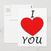 Ich Liebe Sie Postkarte (Vorne/Hinten)