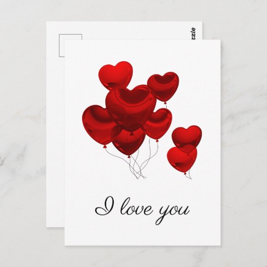 Ich Liebe Sie Postkarte (Vorne/Hinten)