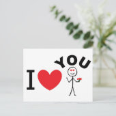 Ich Liebe Sie Postkarte (Stehend Vorderseite)