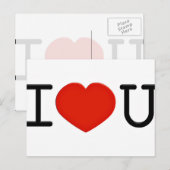 Ich Liebe Sie Postkarte (Vorne/Hinten)