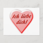 Ich Liebe Sie Postkarte (Vorderseite)