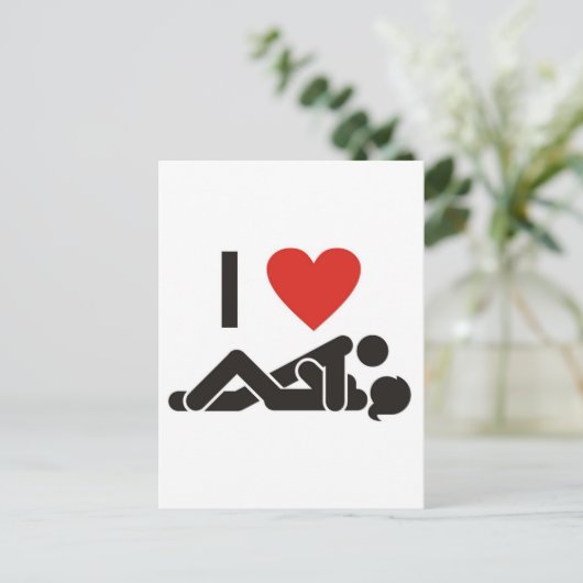 Ich Liebe Sie Postkarte (Stehend Vorderseite)