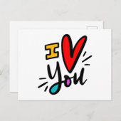 Ich Liebe Sie Postkarte (Vorne/Hinten)