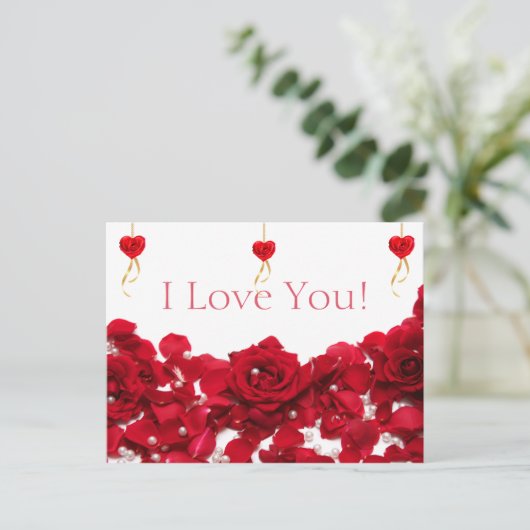 Ich Liebe Sie Postkarte (Stehend Vorderseite)