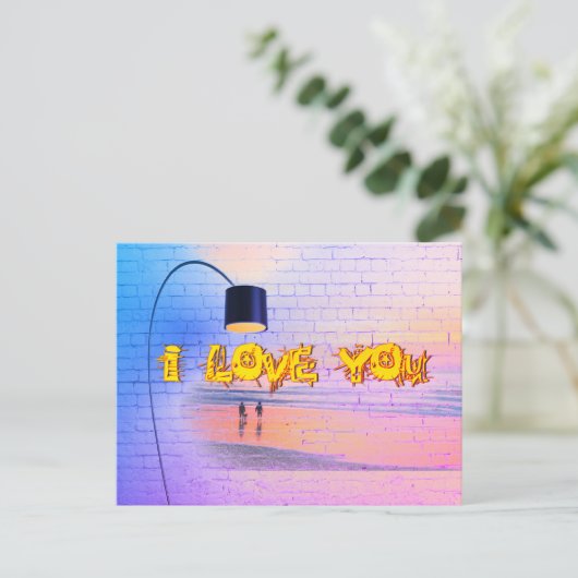 Ich Liebe Sie Postkarte (Stehend Vorderseite)
