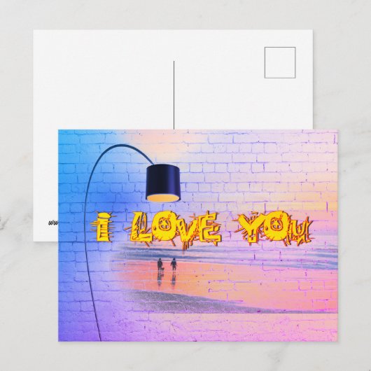 Ich Liebe Sie Postkarte (Vorne/Hinten)
