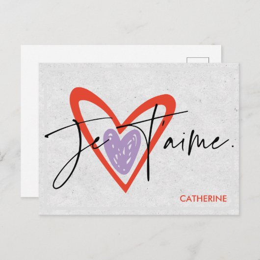 Ich Liebe Sie Postkarten, Liebe Postkarte (Vorne/Hinten)