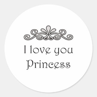 Ich Liebe Sie Prinzessin Runder Aufkleber