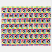 Ich Liebe, Sie Rainbow Fleece Blanket (Vorderseite (Horizontal))