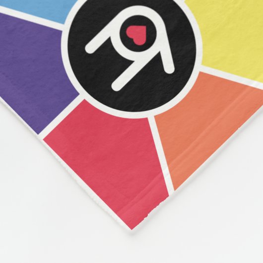 Ich Liebe, Sie Rainbow Fleece Blanket (Ecke)