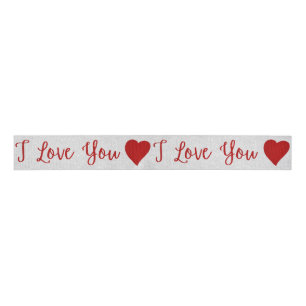 Ich Liebe Sie Red Glitzer Valentine's Grosgrain Ri Ripsband