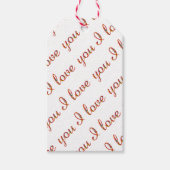 Ich Liebe Sie Romantische Typografie Valentine Geschenkanhänger (Vorderseite)