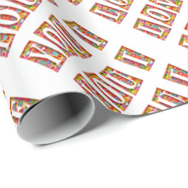 Ich Liebe Sie Romantische Typografie Valentine Geschenkpapier