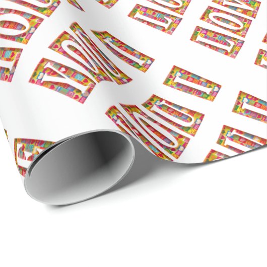 Ich Liebe Sie Romantische Typografie Valentine Geschenkpapier (Rolleneckpunkt)