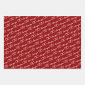 Ich Liebe Sie Romantische Valentine Rote Herzen St Geschenkpapier Set (Vorderseite 2)