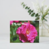 Ich Liebe Sie rosa Postkarte (Stehend Vorderseite)