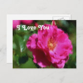 Ich Liebe Sie rosa Postkarte (Vorne/Hinten)