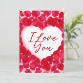 Ich Liebe Sie Rose Herzklopfen Valentinstag Karte (Stehend Vorderseite)